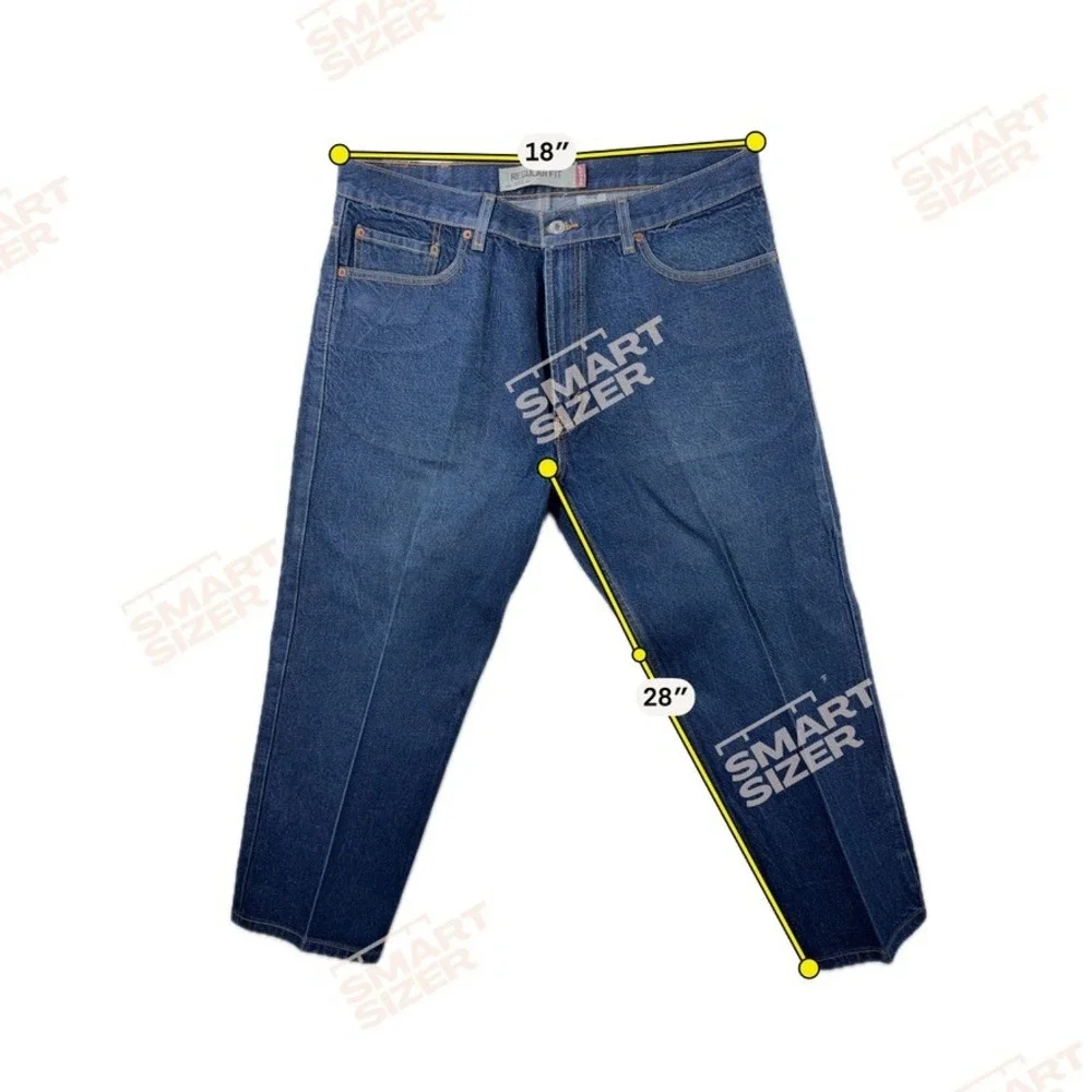 Levi's 505 Regular Fit Jeans Men's 38x29 Dark Wash Straight Leg Starched Denim